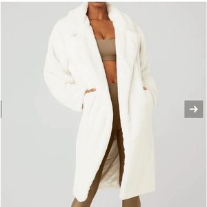 NWT Alo Fur Trench Coat - Size Small